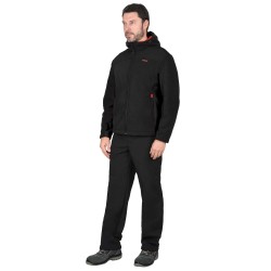 Куртка флисовая "ТЕХНО" (флис дублированный) черная