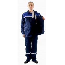 Костюм летний усиленный "СТАНДАРТ 2" (куртка, полукомбинезон, т-синий, василек)
